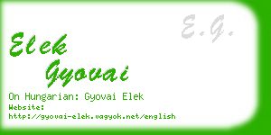 elek gyovai business card